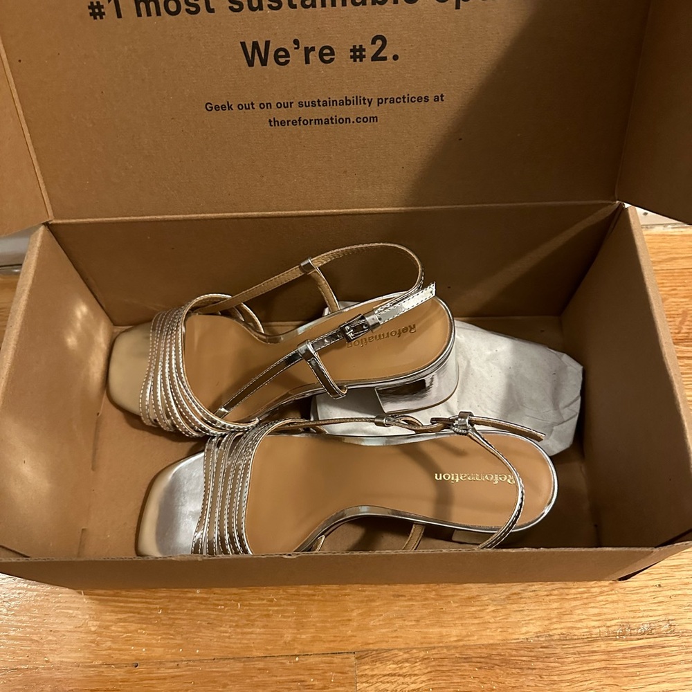 Reformation Eleonora Sling Back Block Heel Sandals - Picture 8 of 13